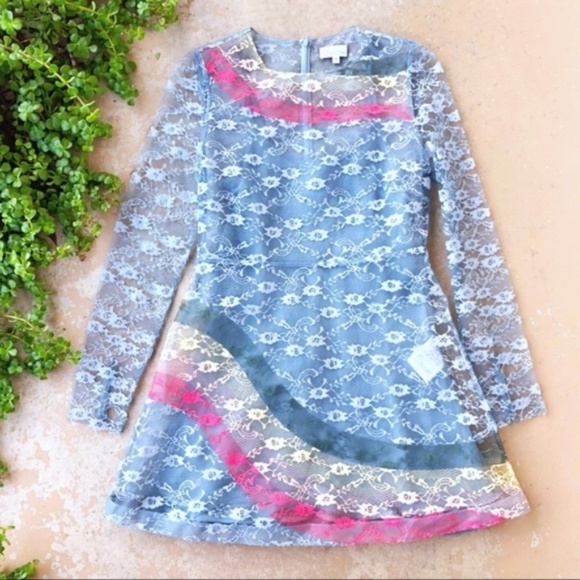 RED Valentino Dresses & Skirts - Red Valentino Rainbow Lace Fit & Flare Dress